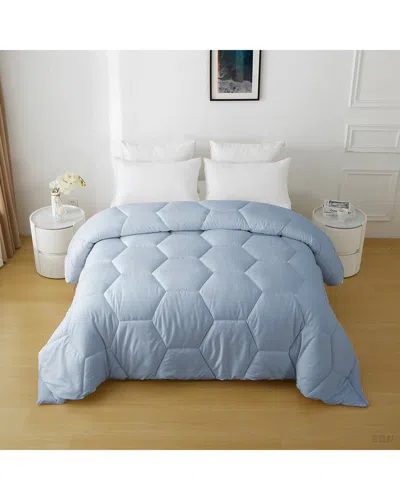 St. James Home Better Style Oversized Honeycomb Comforter Insert In Blue