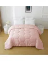 St. James Home Better Style Oversized Honeycomb Comforter Insert In Pink