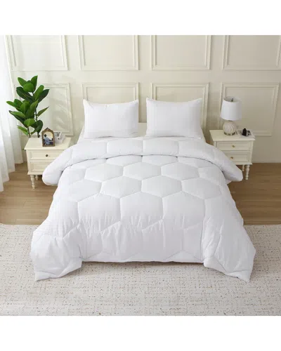St. James Home Better Style Oversized Honeycomb Comforter Set In White