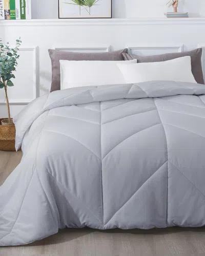 St. James Home Chevron Stitch Down Alt Comforter In Grey