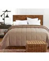 St. James Home Cozy Down Alternative Reversible Blanket In Tan