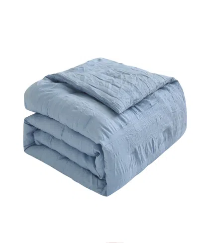St. James Home Crinkled Down Alternative Blanket, Full/queen In Blue