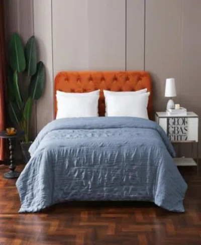 St. James Home Crinkled Down Alternative Blanket In White