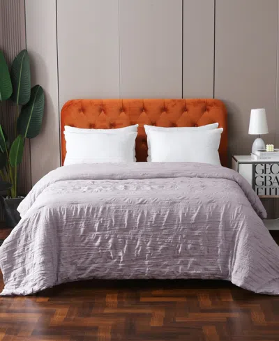 St. James Home St James Home Crinkled Down Alternative Comforter, Full/queen In Purple
