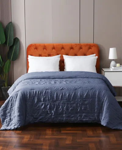 St. James Home St James Home Crinkled Down Alternative Comforter, Twin In Blue