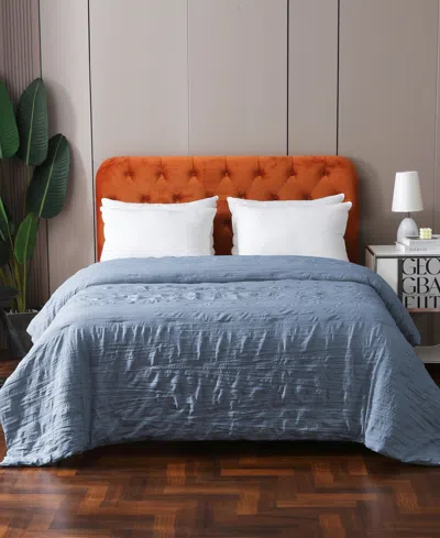 St. James Home St James Home Crinkled Down Alternative Comforter, Twin In Blue