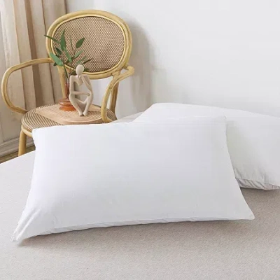 St. James Home Fleece & Feather Down Surround With Wool Core Pillow In White