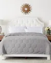 St. James Home Honeycomb Stitch Down Alt Blanket In Grey