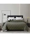 St. James Home Honeycomb Stitch Down Alternative Blanket In Olive