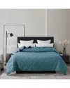 St. James Home Honeycomb Stitch Down Alternative Blanket In Teal