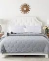 St. James Home Honeycomb Stitched Down Alt Blanket In Grey