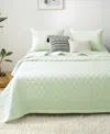 St. James Home Mini Honeycomb Down Alternative Blanket Set, King In Green