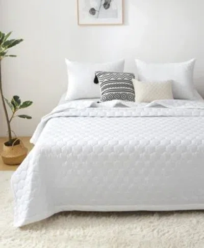 St. James Home Mini Honeycomb Down Alternative Blanket Set In Light Blue
