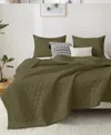 St. James Home Mini Honeycomb Down Alternative Blanket Set, Twin In Green