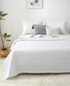 St. James Home Mini Honeycomb Down Alternative Blanket Set, Twin In White