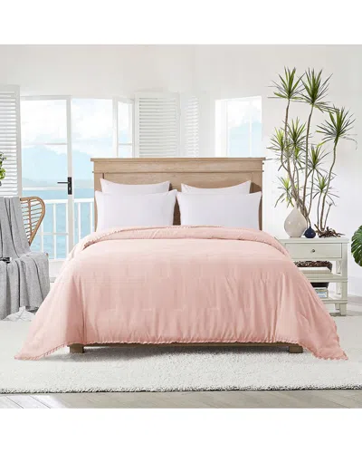 St. James Home Ruffled Edge Down Alternative Comforter In Blush