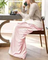 St. James Home The Work Sack Velvet And Sherpa Wearable Throw In Pink