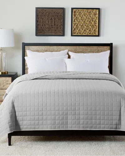 St. James Home Velvet Trim Down Alt Blanket In Grey
