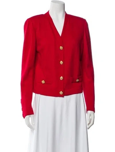 Pre-owned St John 1992 St. John Collection Sweater In Red