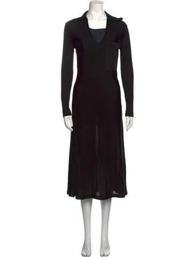 Pre-owned St John 2021 Midi Length Dress In Black