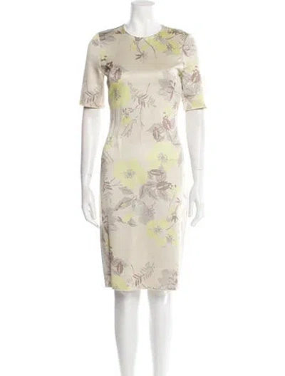 Pre-owned St John 2022 Knee-length Dress In Neutral
