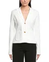 St John 2-button Fitted Knit Jacket In White