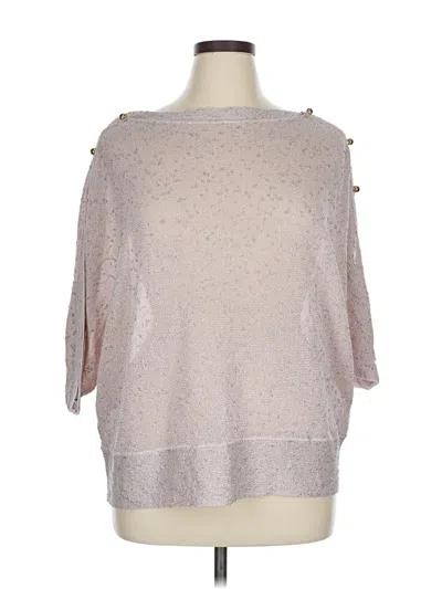 Pre-owned St John 3/4 Sleeve Top Pink Cold Shoulder Neckline Tops