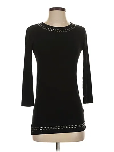 Pre-owned St John 3/4 Sleeve T-shirt In Black
