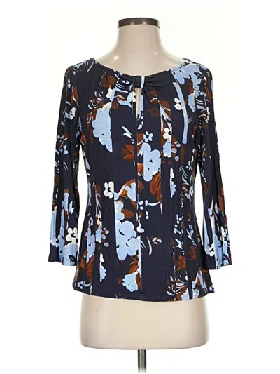 Pre-owned St John 3/4 Sleeve T-shirt In Blue