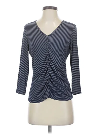 Pre-owned St John 3/4 Sleeve T-shirt In Blue