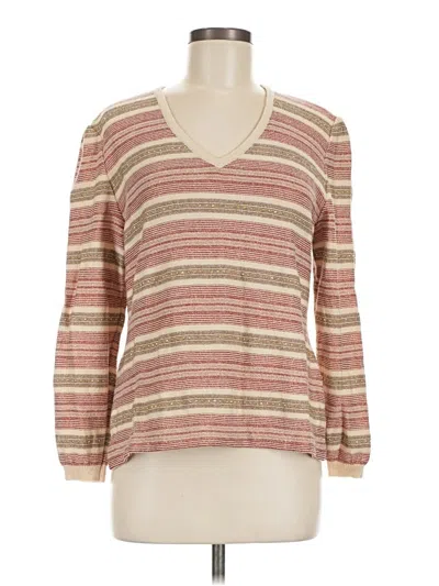 Pre-owned St John 3/4 Sleeve T-shirt In Brown