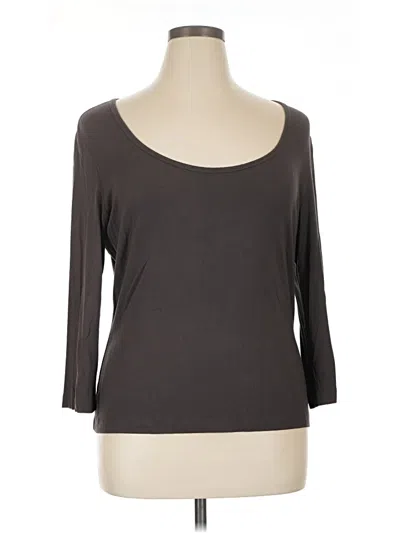 Pre-owned St John 3/4 Sleeve T-shirt In Gray