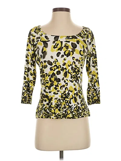 Pre-owned St John 3/4 Sleeve T-shirt In Yellow