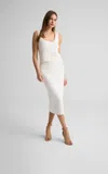 St John Abigail Top In Redondo Rib Knit In White