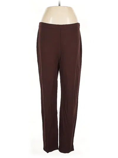Pre-owned St John Active Pants In Burgundy