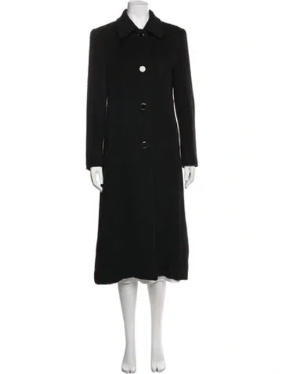 Pre-owned St John Alpaca Coat In Black