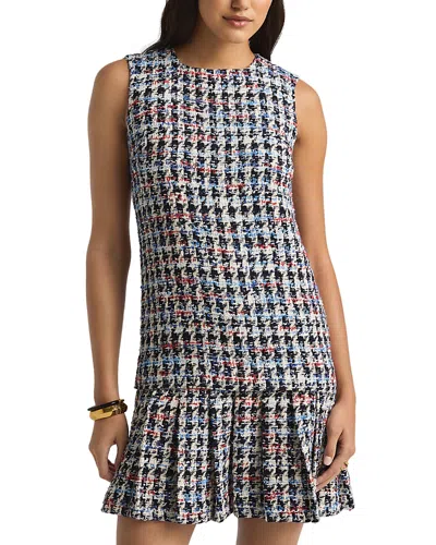 St John Americana Houndstooth Dress In Americana Multi
