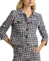 St John Americana Houndstooth Jacket In Americana Multi