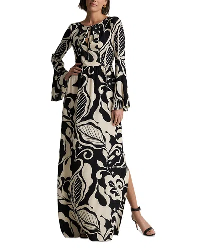St John Americana Leaf Silk Dress