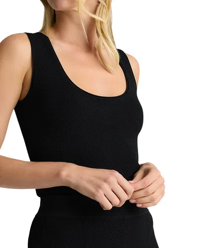 St John Amy Fit Venezia Knit Tank Top In Black