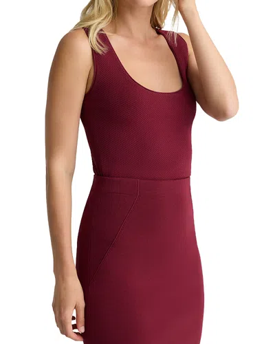 St John Amy Fit Venezia Knit Tank Top In Burgundy