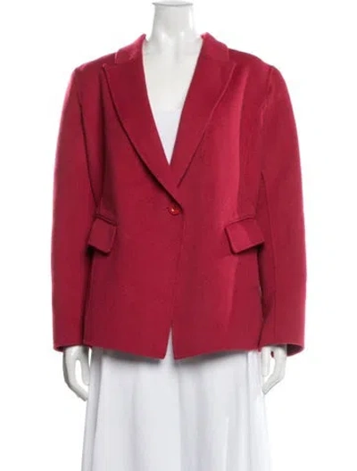 Pre-owned St John Angora Blazer In Red