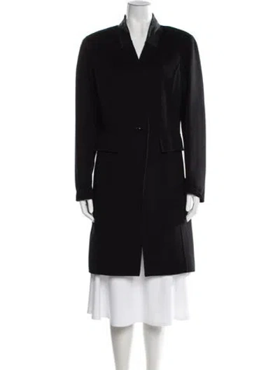 Pre-owned St John Angora Coat In Black
