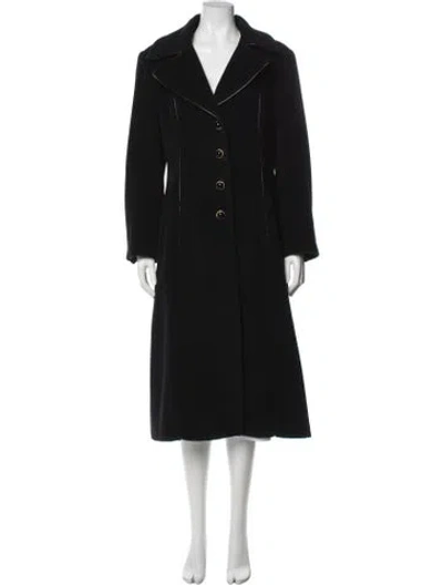 Pre-owned St John Angora Coat In Black