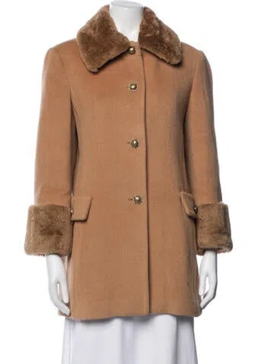 Pre-owned St John Angora Coat In Brown