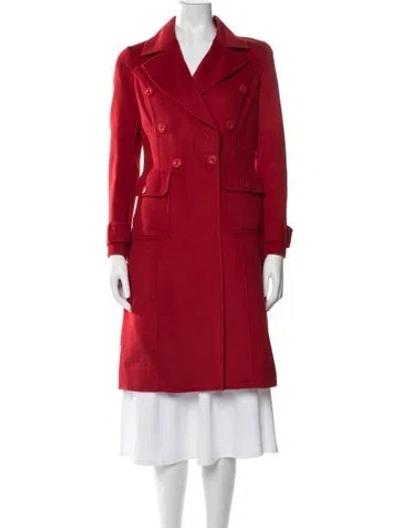 Pre-owned St John Angora Coat In Orange