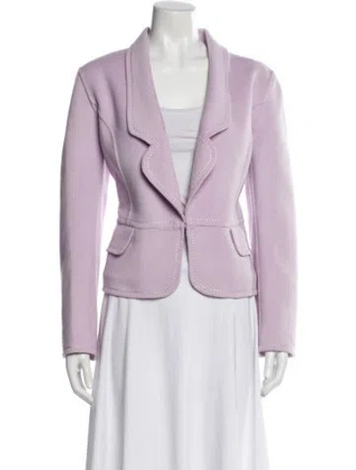 Pre-owned St John Angora Evening Jacket In Purple