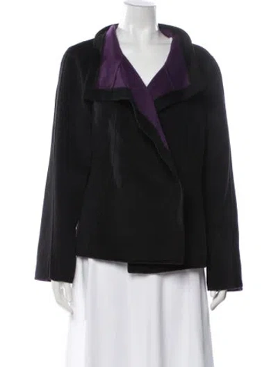 Pre-owned St John Angora Jacket In Black