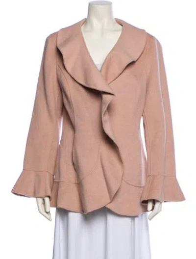 Pre-owned St John Angora Jacket In Pink