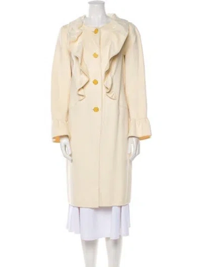 Pre-owned St John Angora Trench Coat In Neutral